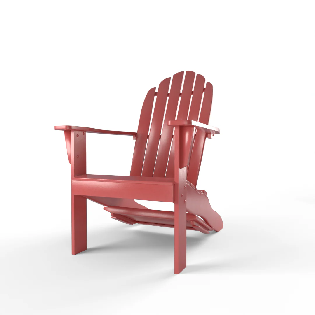 Moni Mahogany Wood Red Adirondack Chair FREE Tray Table - Image 15