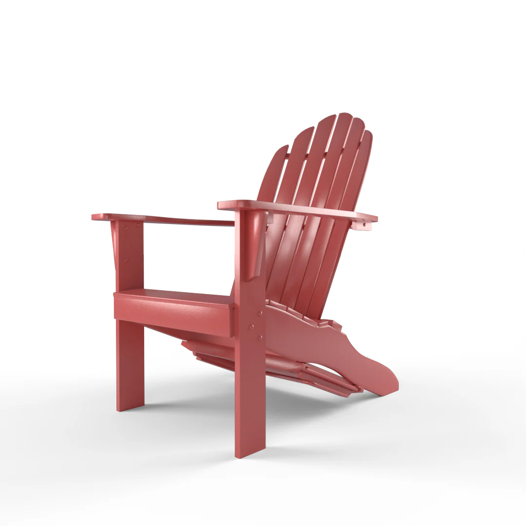 Moni Mahogany Wood Red Adirondack Chair FREE Tray Table - Image 17