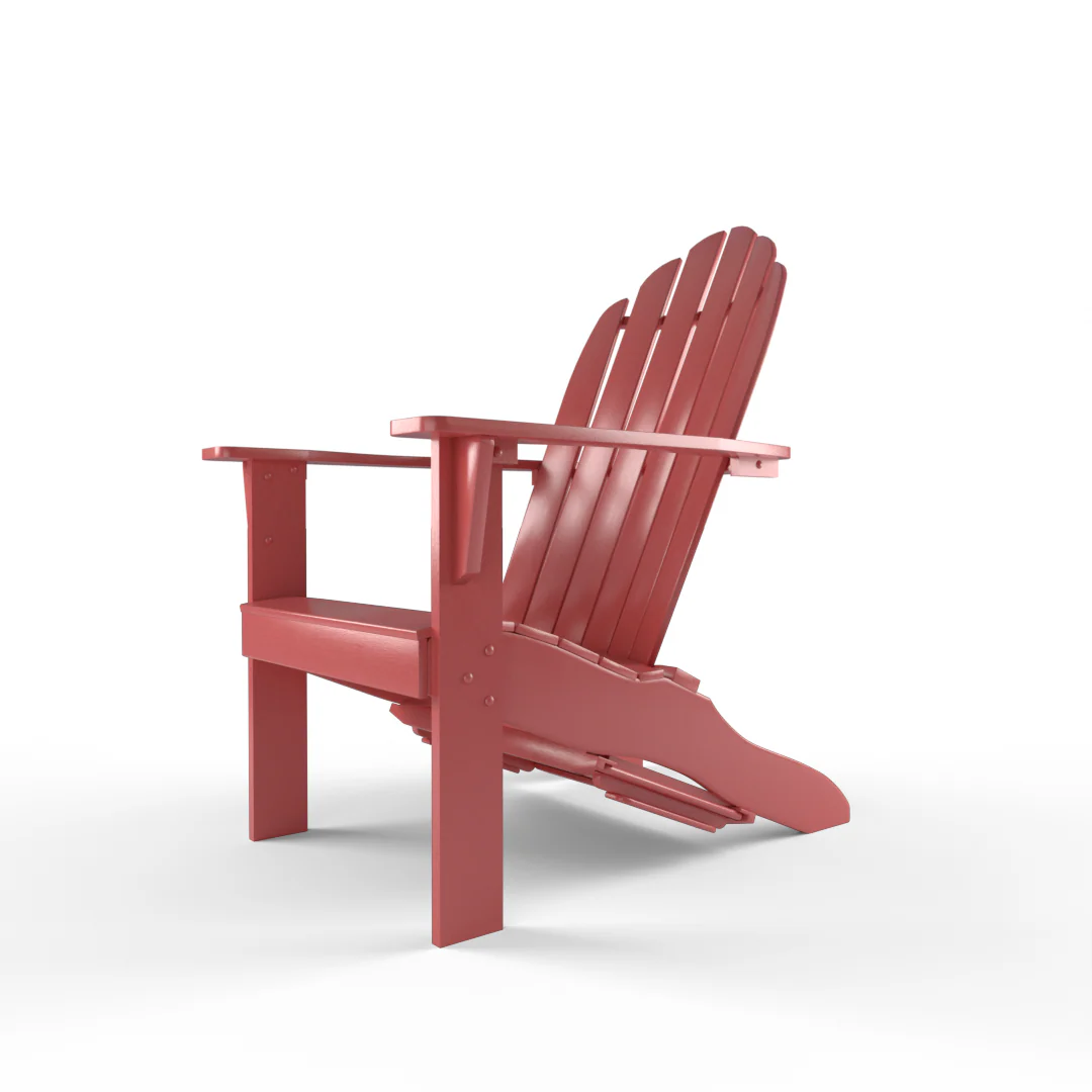 Moni Mahogany Wood Red Adirondack Chair FREE Tray Table - Image 18