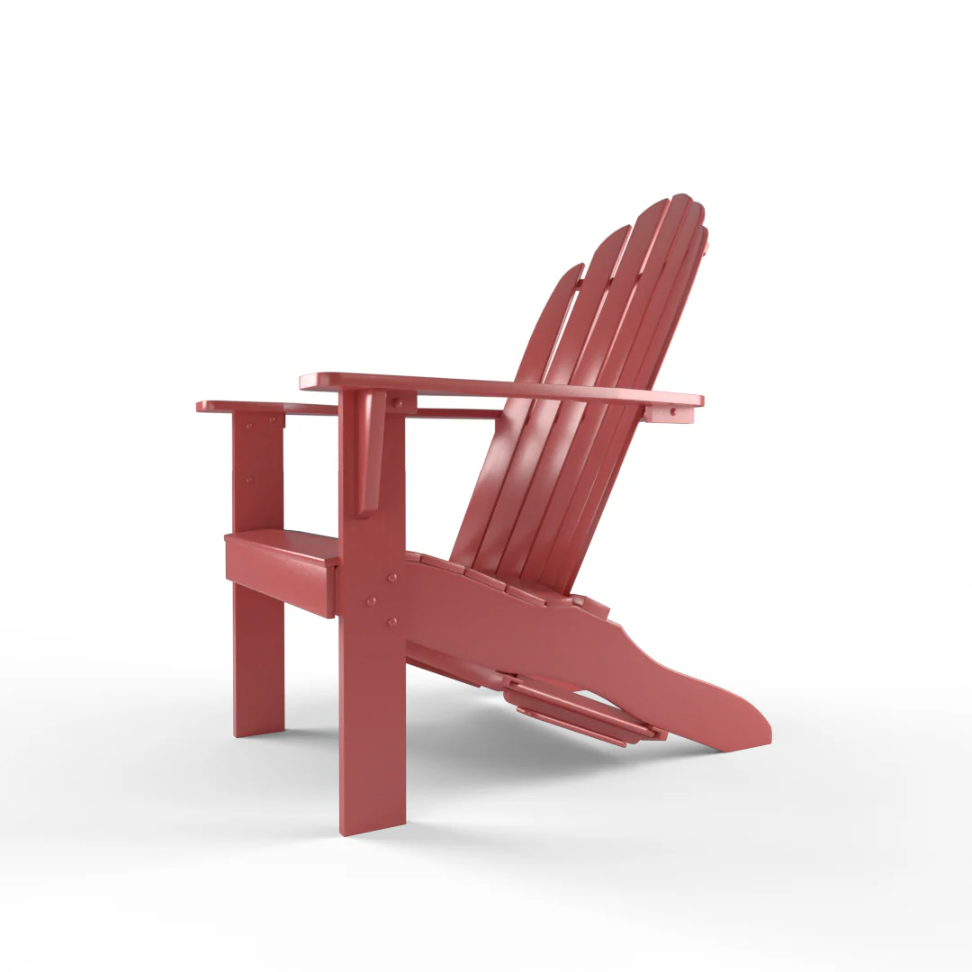 Moni Mahogany Wood Red Adirondack Chair FREE Tray Table - Image 19