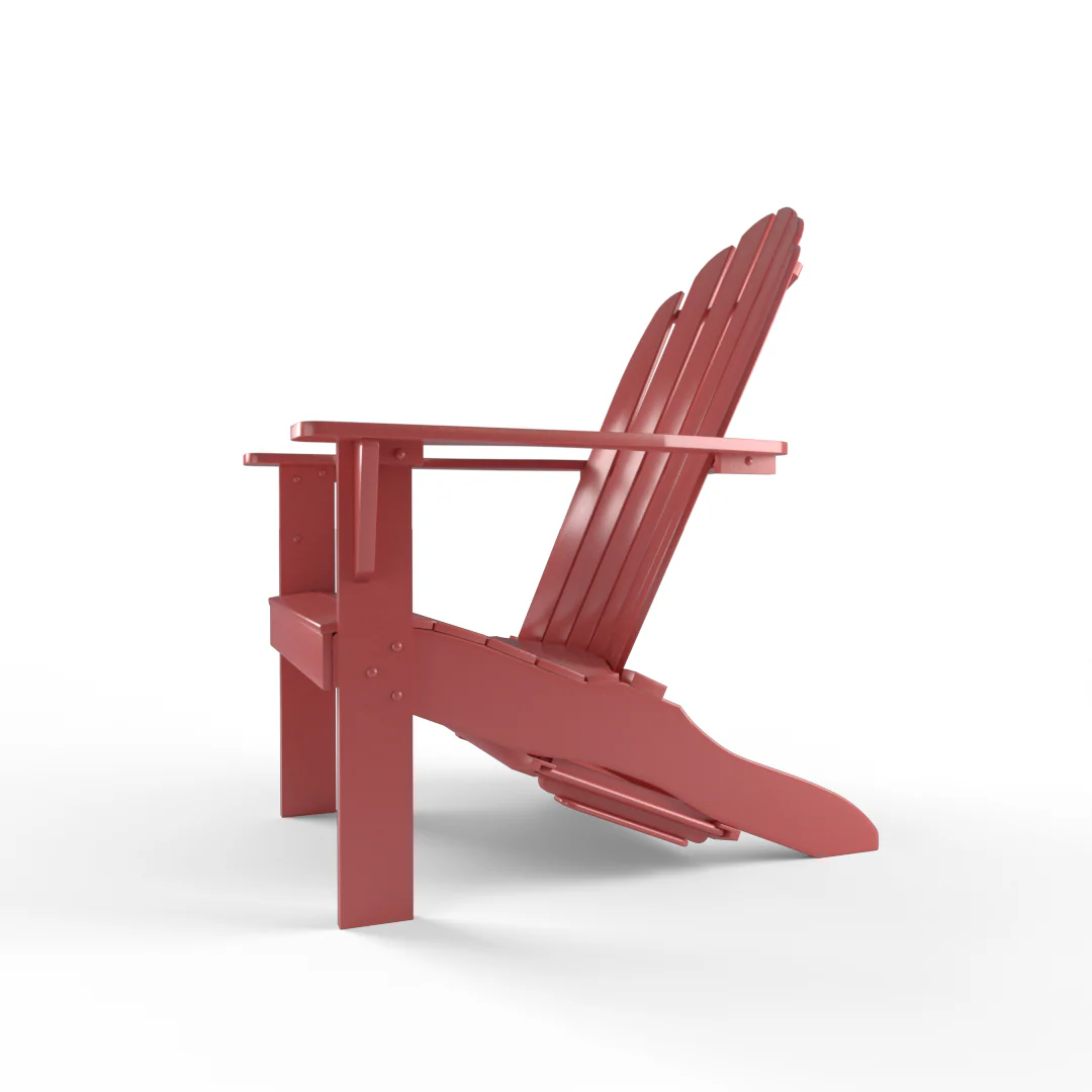 Moni Mahogany Wood Red Adirondack Chair FREE Tray Table - Image 20