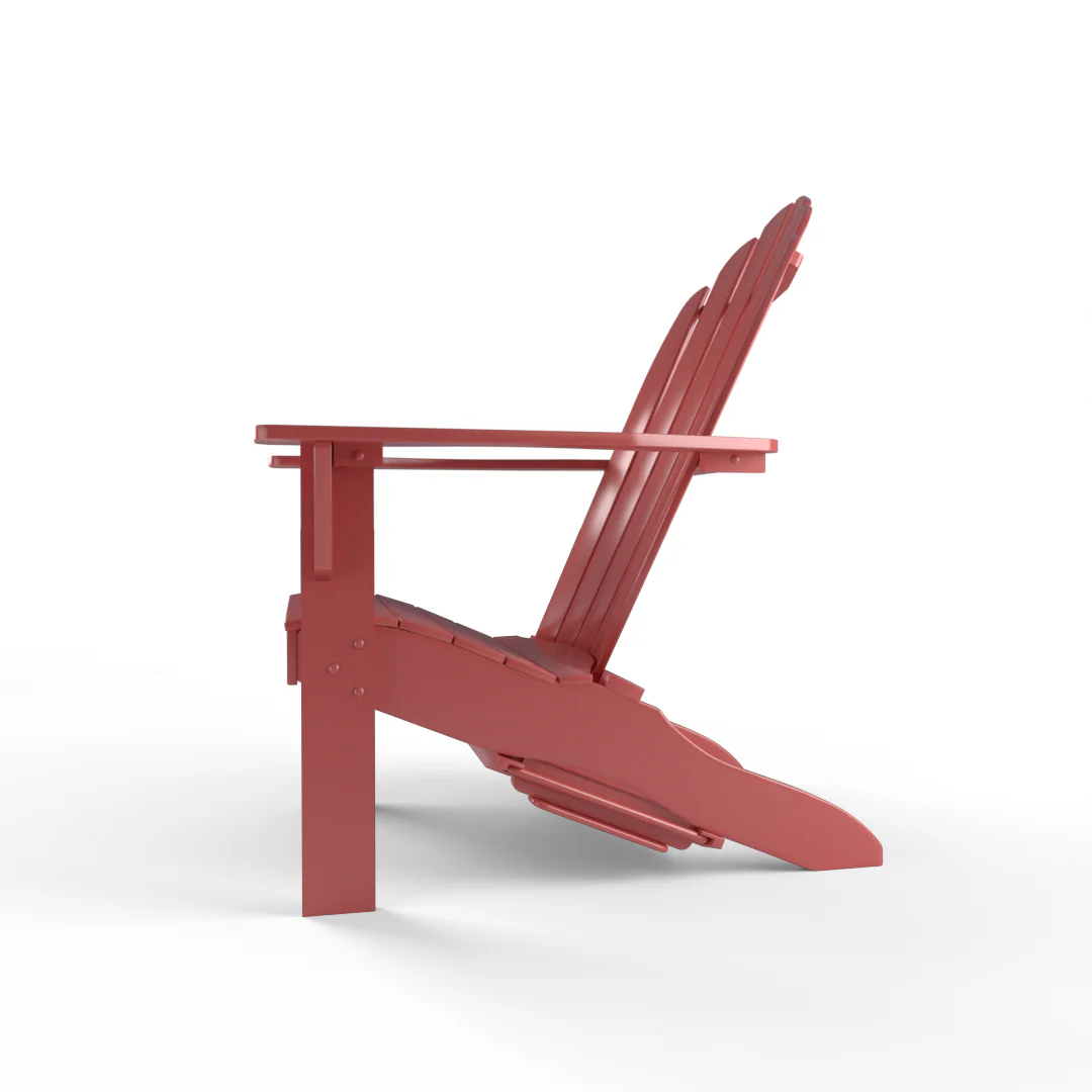 Moni Mahogany Wood Red Adirondack Chair FREE Tray Table - Image 21