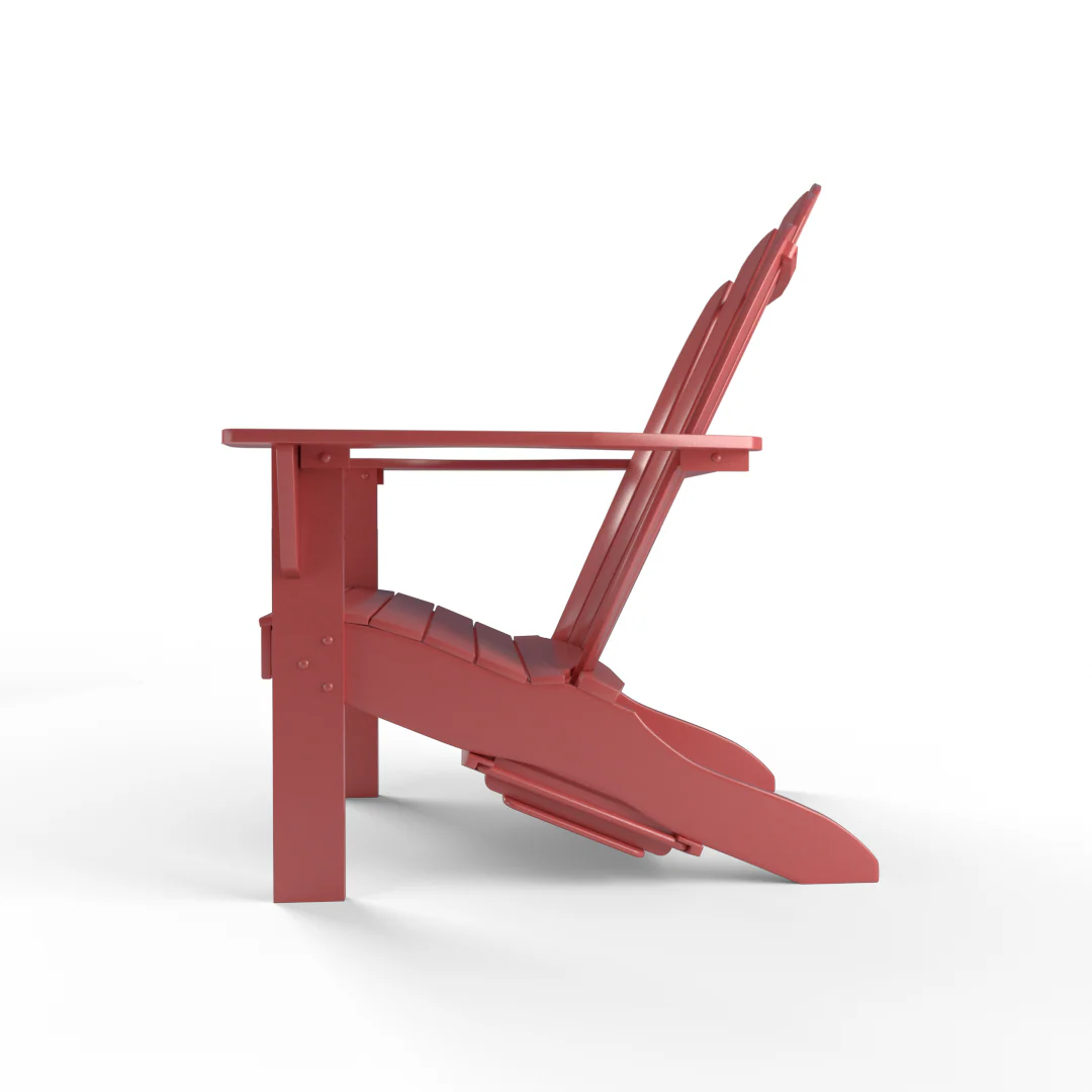 Moni Mahogany Wood Red Adirondack Chair FREE Tray Table - Image 22