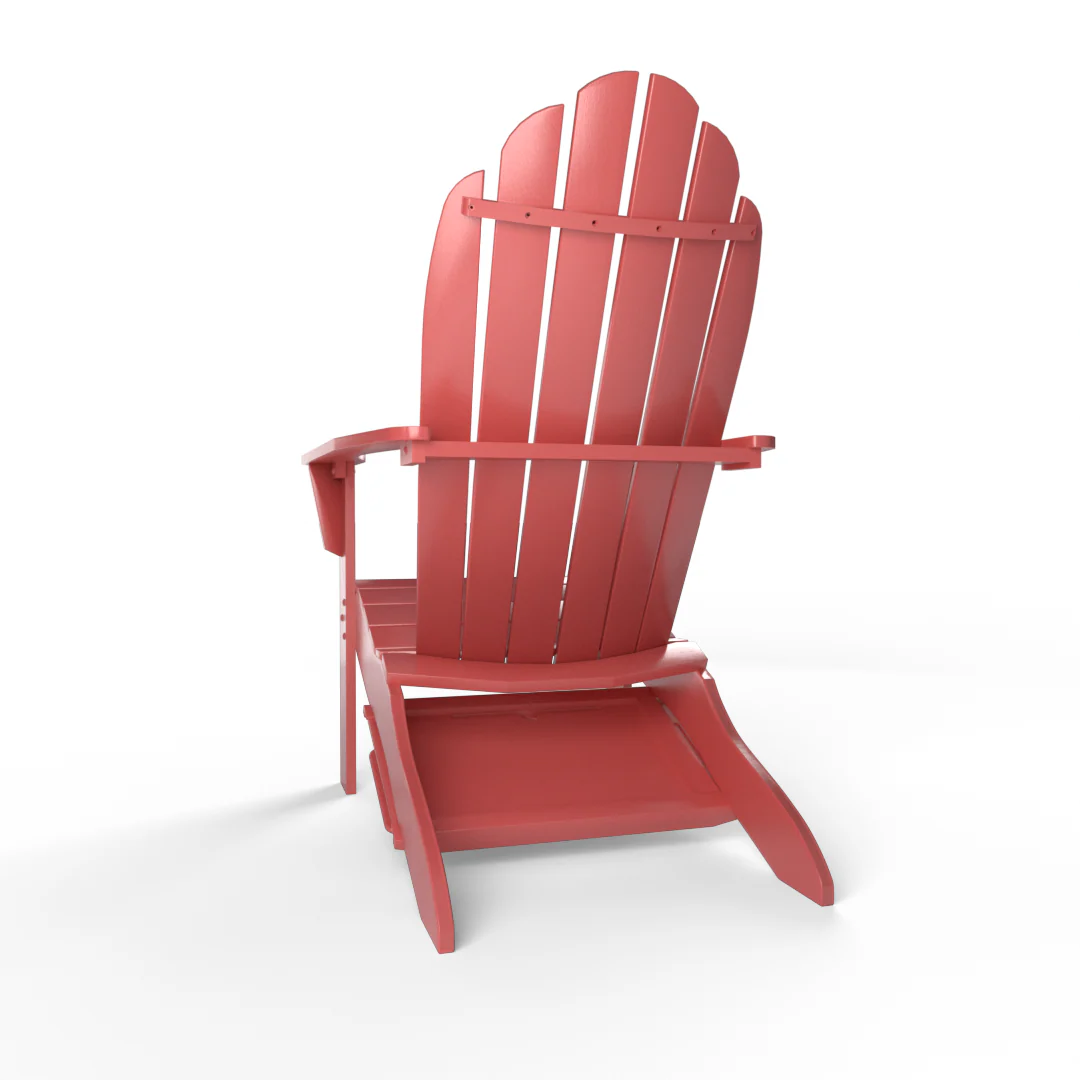 Moni Mahogany Wood Red Adirondack Chair FREE Tray Table - Image 31