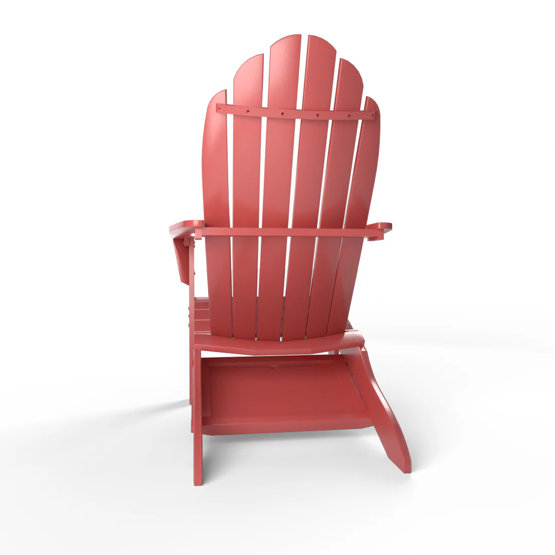 Moni Mahogany Wood Red Adirondack Chair FREE Tray Table - Image 32