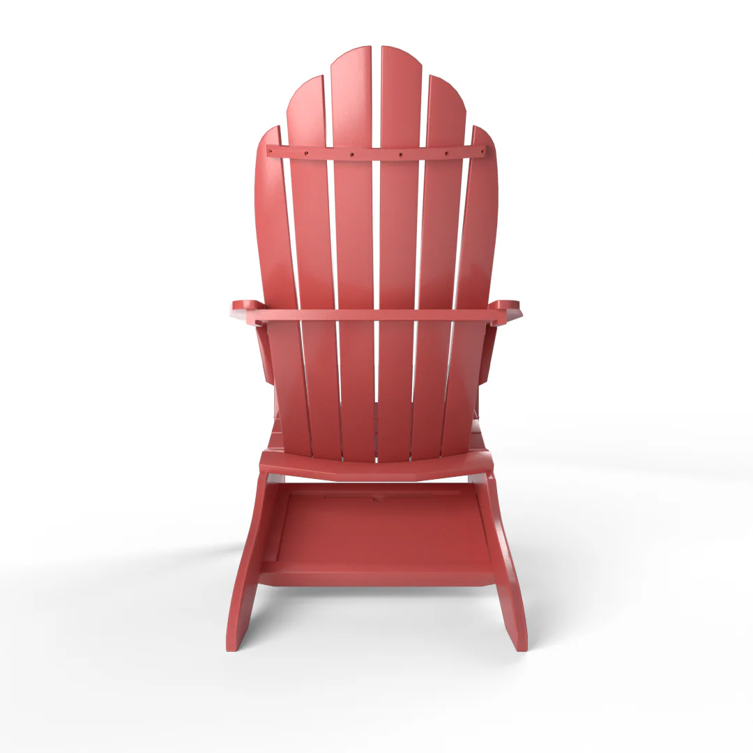 Moni Mahogany Wood Red Adirondack Chair FREE Tray Table - Image 33