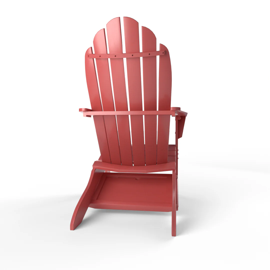 Moni Mahogany Wood Red Adirondack Chair FREE Tray Table - Image 34