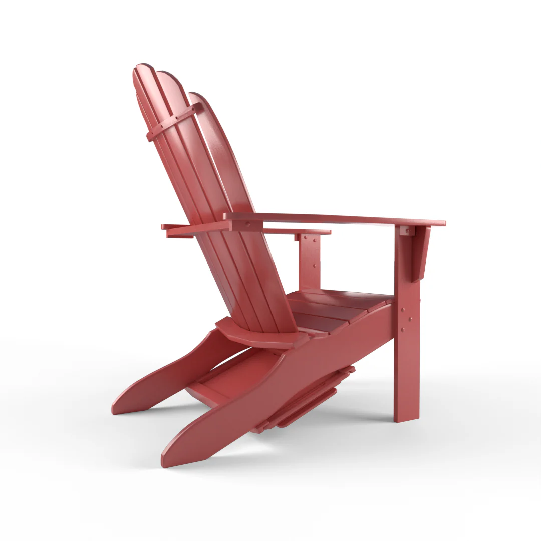 Moni Mahogany Wood Red Adirondack Chair FREE Tray Table - Image 39