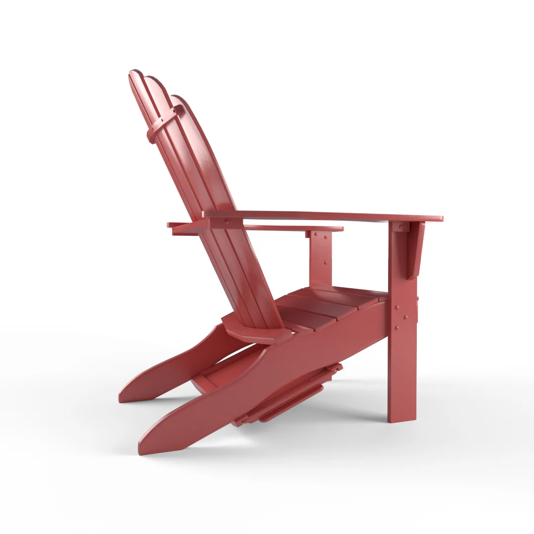 Moni Mahogany Wood Red Adirondack Chair FREE Tray Table - Image 40
