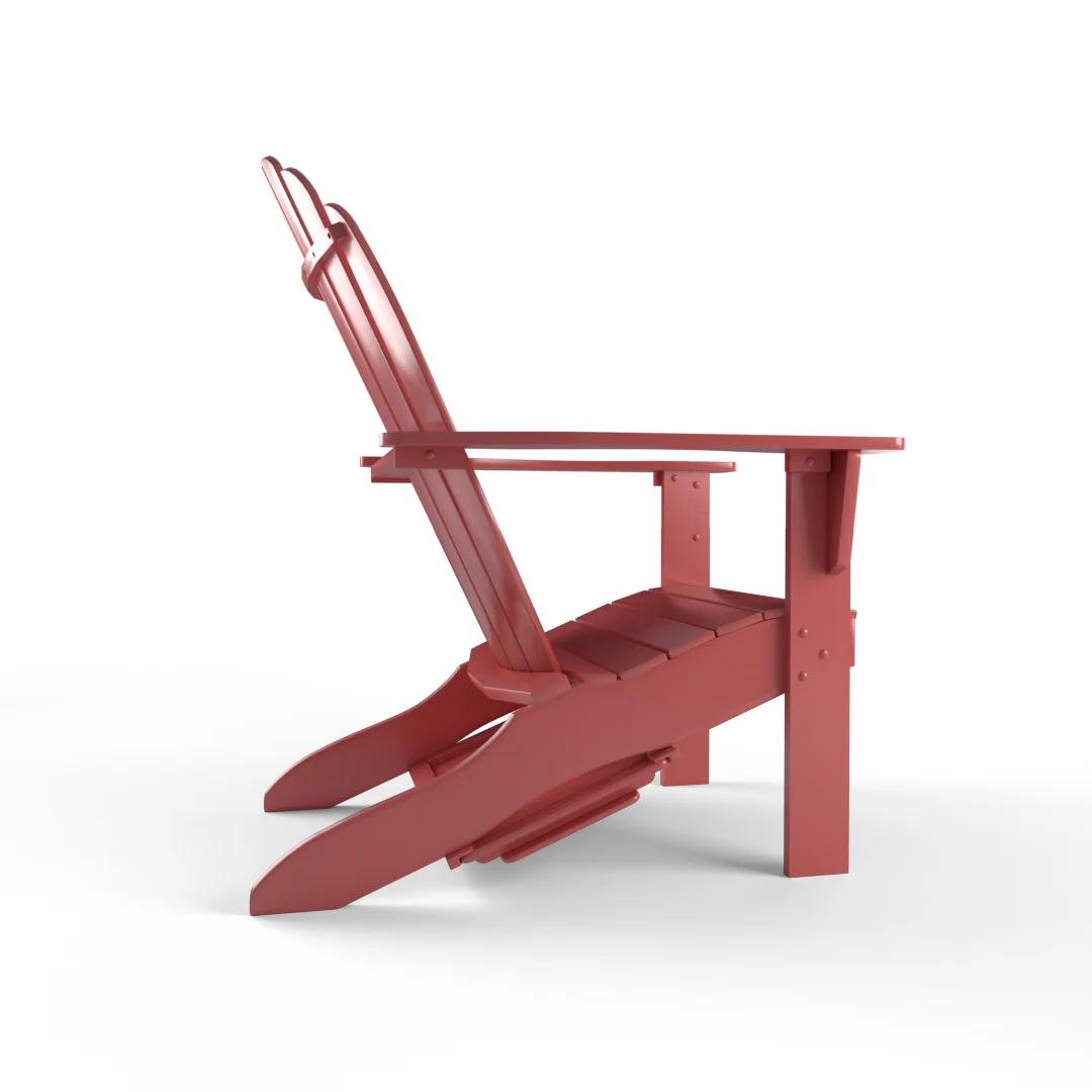 Moni Mahogany Wood Red Adirondack Chair FREE Tray Table - Image 41