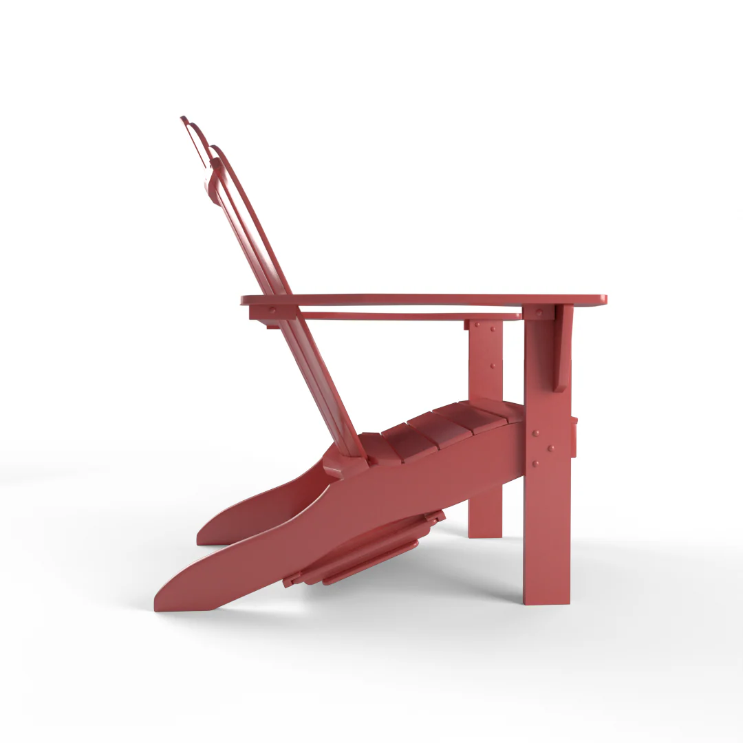 Moni Mahogany Wood Red Adirondack Chair FREE Tray Table - Image 42