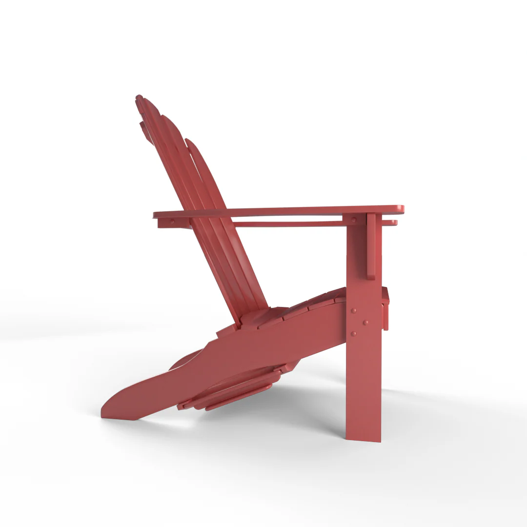 Moni Mahogany Wood Red Adirondack Chair FREE Tray Table - Image 44