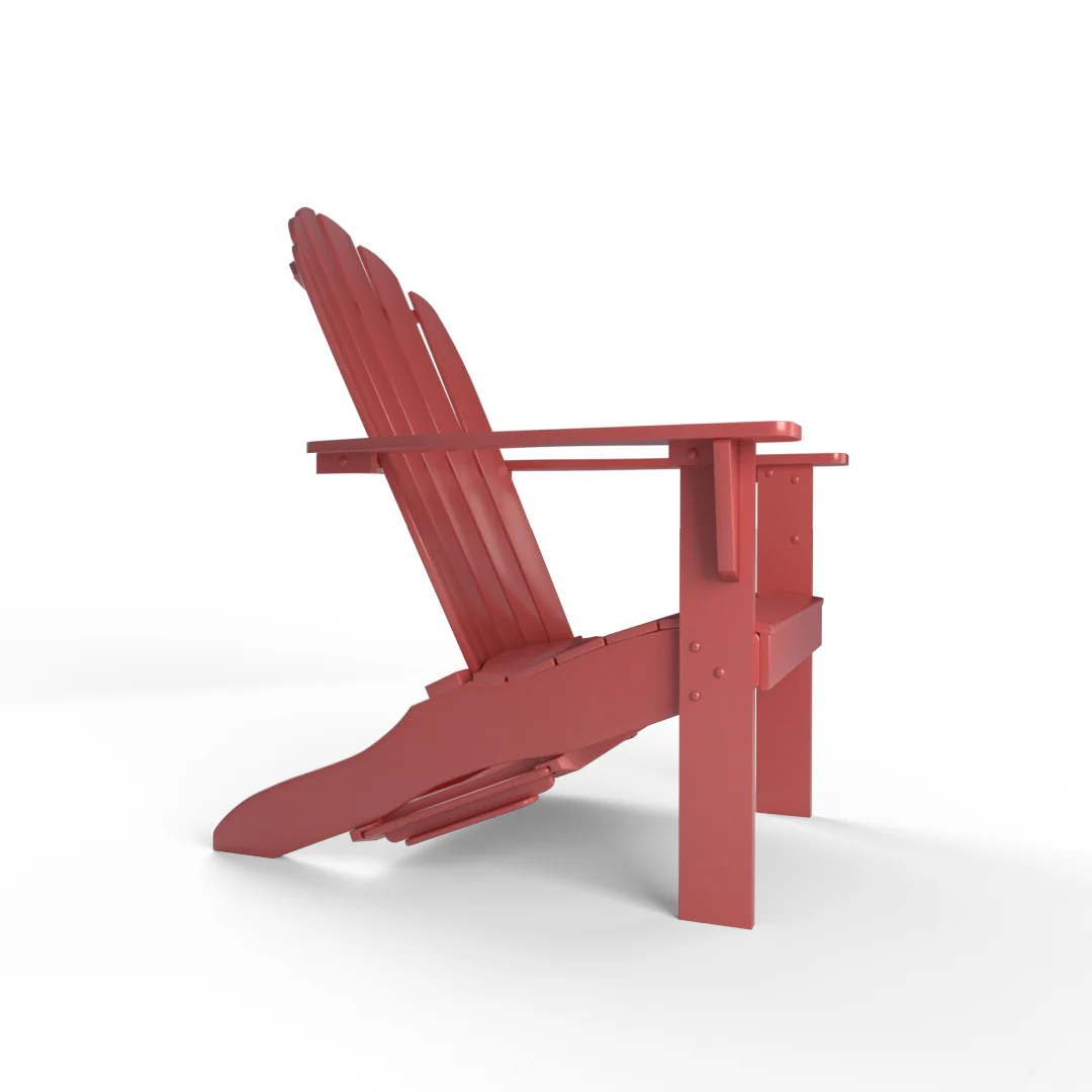 Moni Mahogany Wood Red Adirondack Chair FREE Tray Table - Image 45