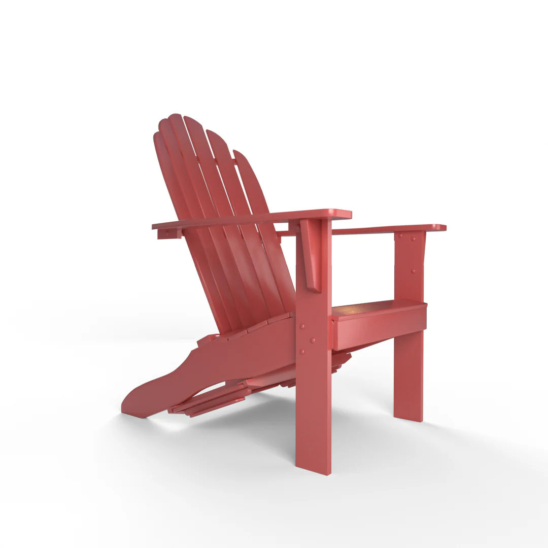 Moni Mahogany Wood Red Adirondack Chair FREE Tray Table - Image 47