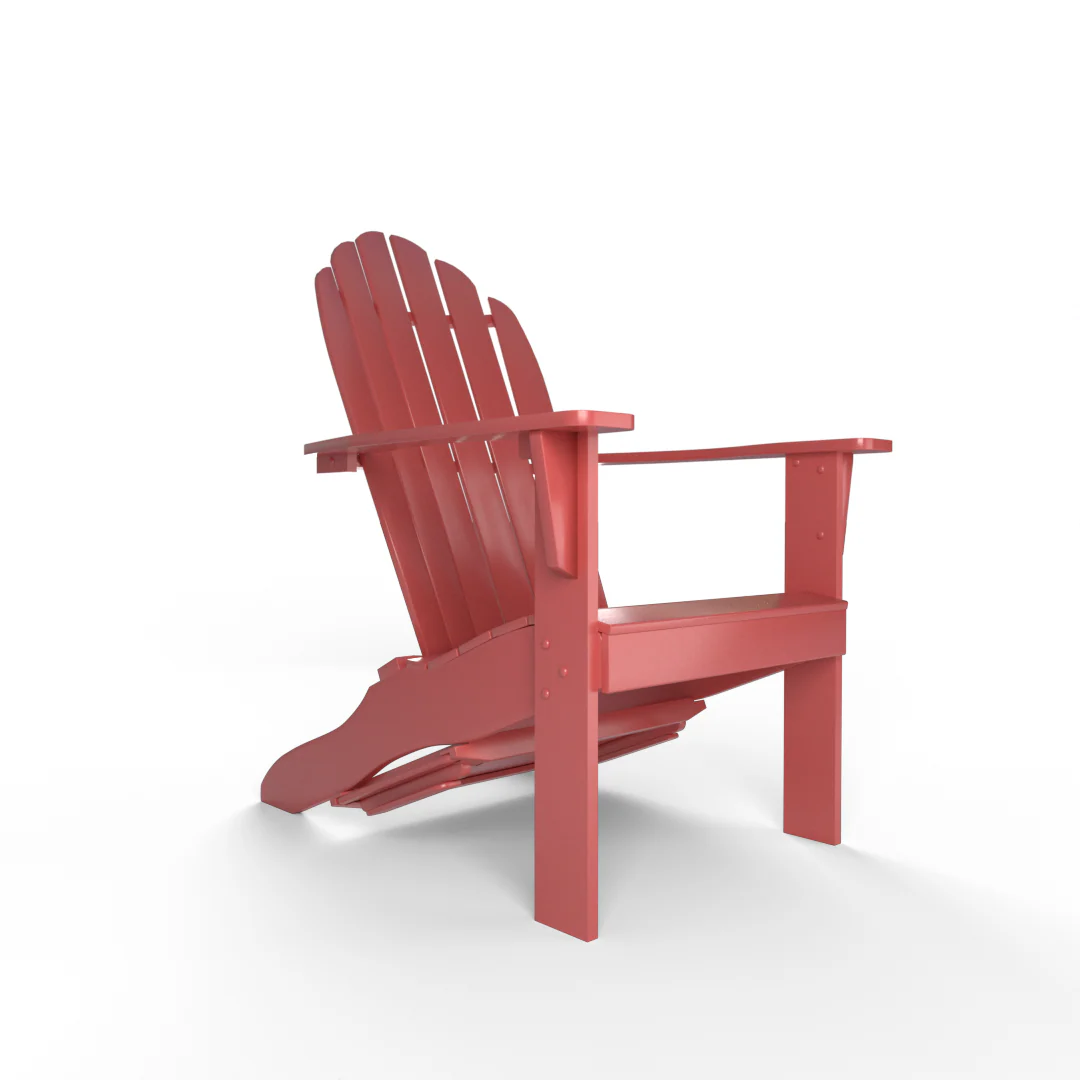 Moni Mahogany Wood Red Adirondack Chair FREE Tray Table - Image 48