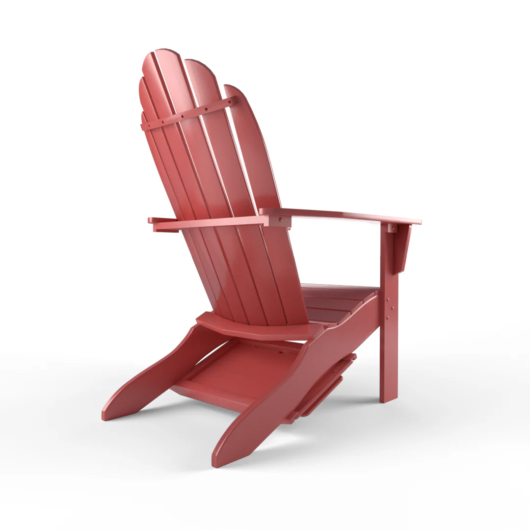 Moni Mahogany Wood Red Adirondack Chair FREE Tray Table - Image 53