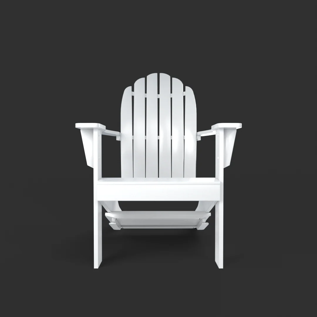 Moni Mahogany Wood White Adirondack Chair FREE Tray Table - Image 14