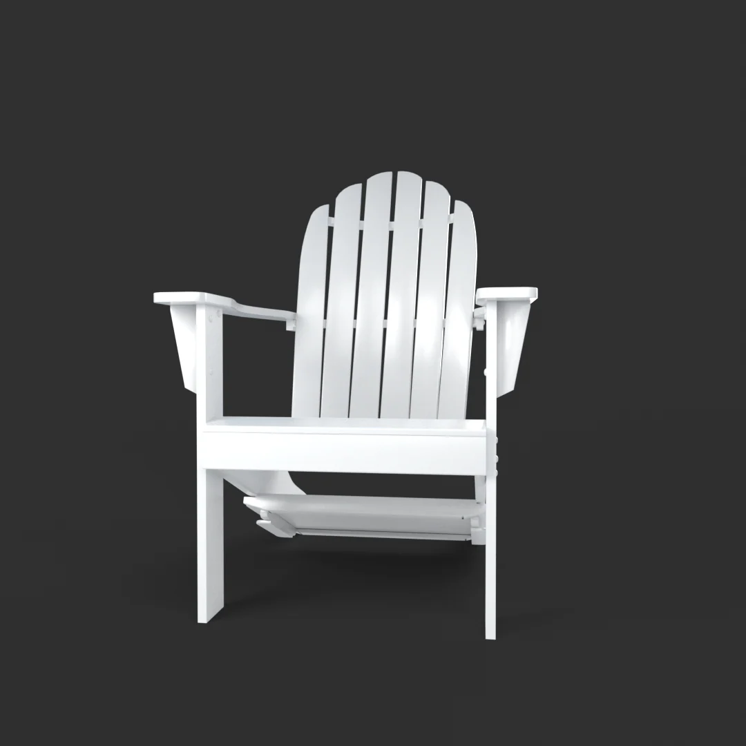 Moni Mahogany Wood White Adirondack Chair FREE Tray Table - Image 15