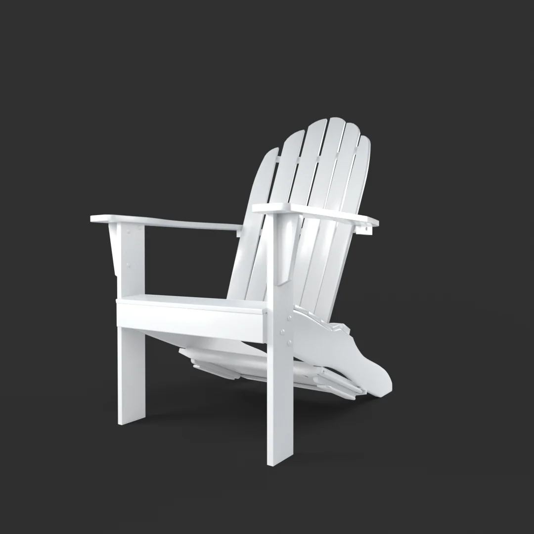Moni Mahogany Wood White Adirondack Chair FREE Tray Table - Image 16