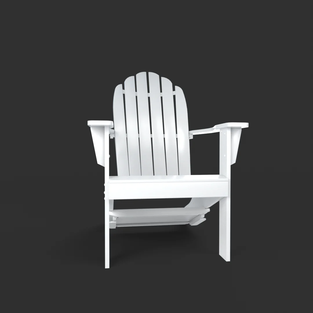 Moni Mahogany Wood White Adirondack Chair FREE Tray Table - Image 17