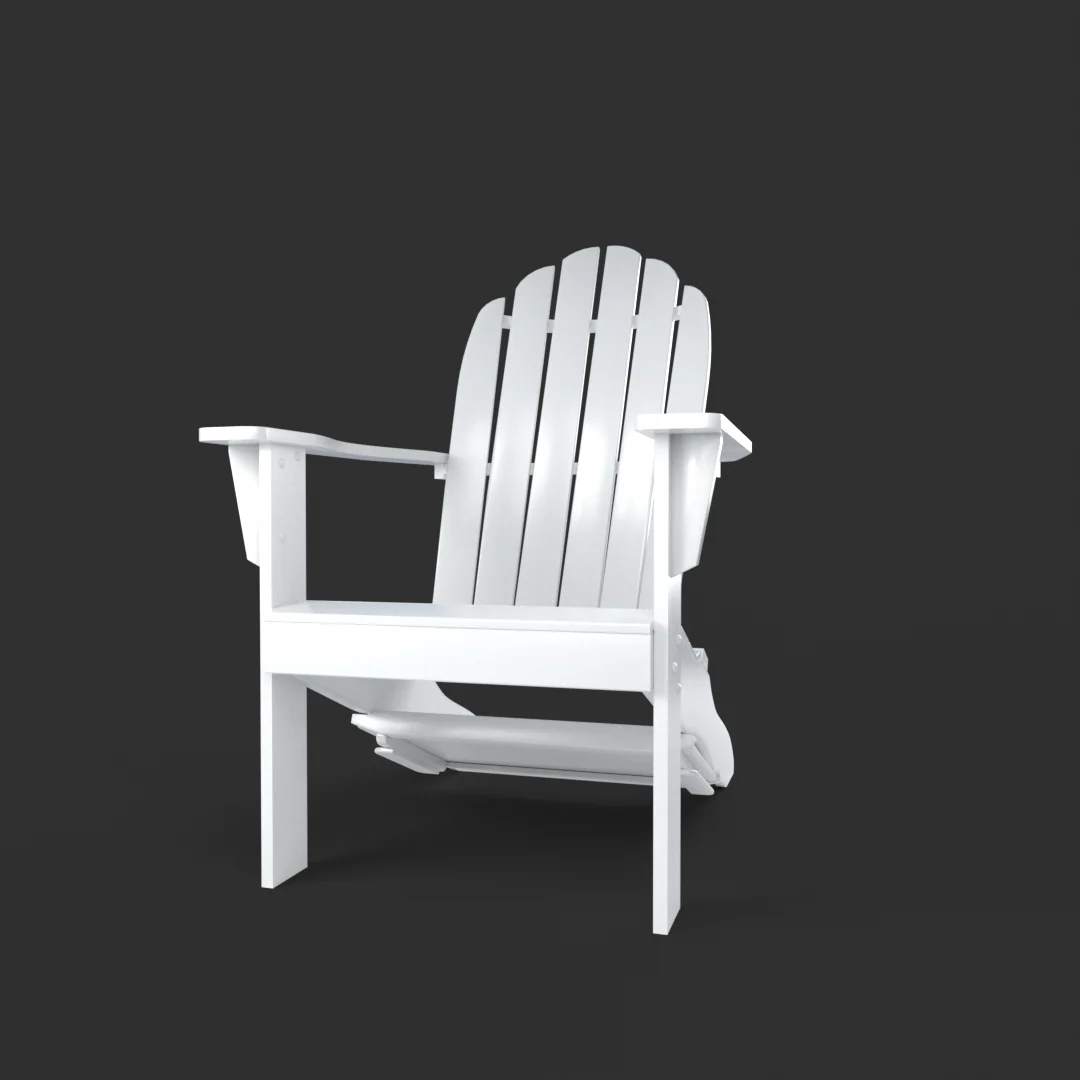 Moni Mahogany Wood White Adirondack Chair FREE Tray Table - Image 18