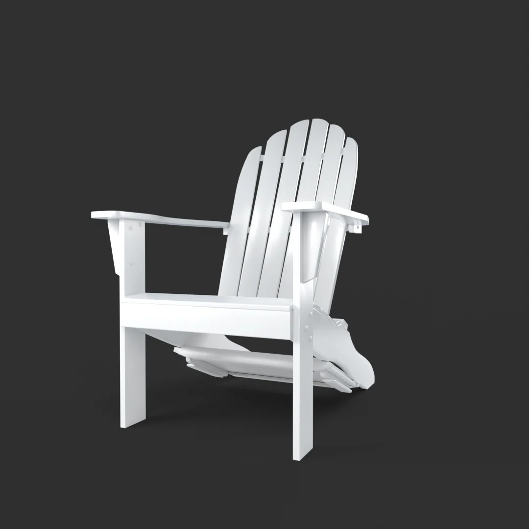 Moni Mahogany Wood White Adirondack Chair FREE Tray Table - Image 19