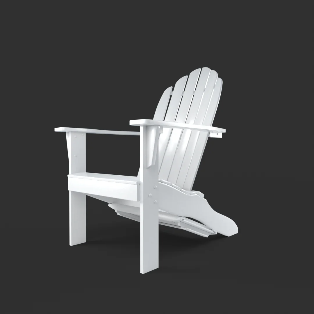Moni Mahogany Wood White Adirondack Chair FREE Tray Table - Image 20