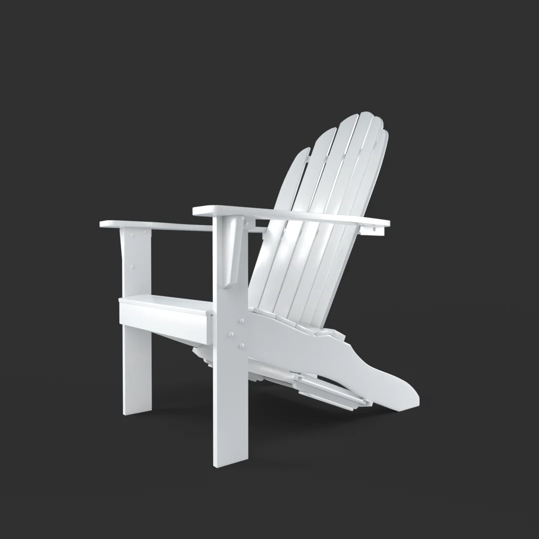 Moni Mahogany Wood White Adirondack Chair FREE Tray Table - Image 21