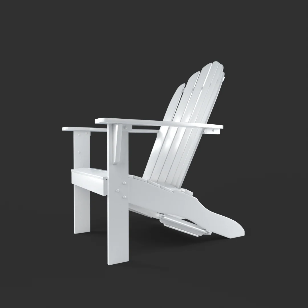 Moni Mahogany Wood White Adirondack Chair FREE Tray Table - Image 22