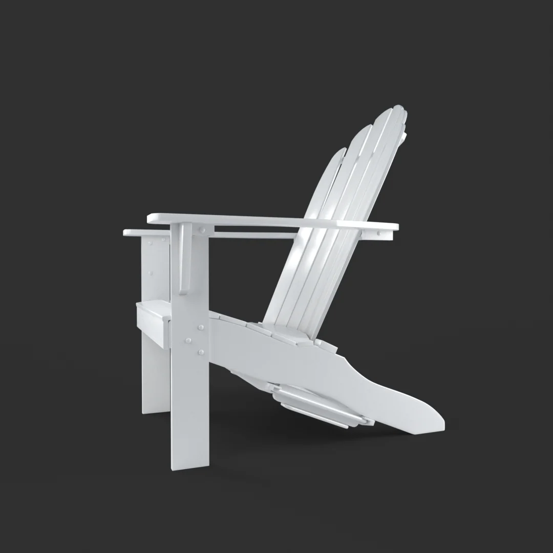 Moni Mahogany Wood White Adirondack Chair FREE Tray Table - Image 23