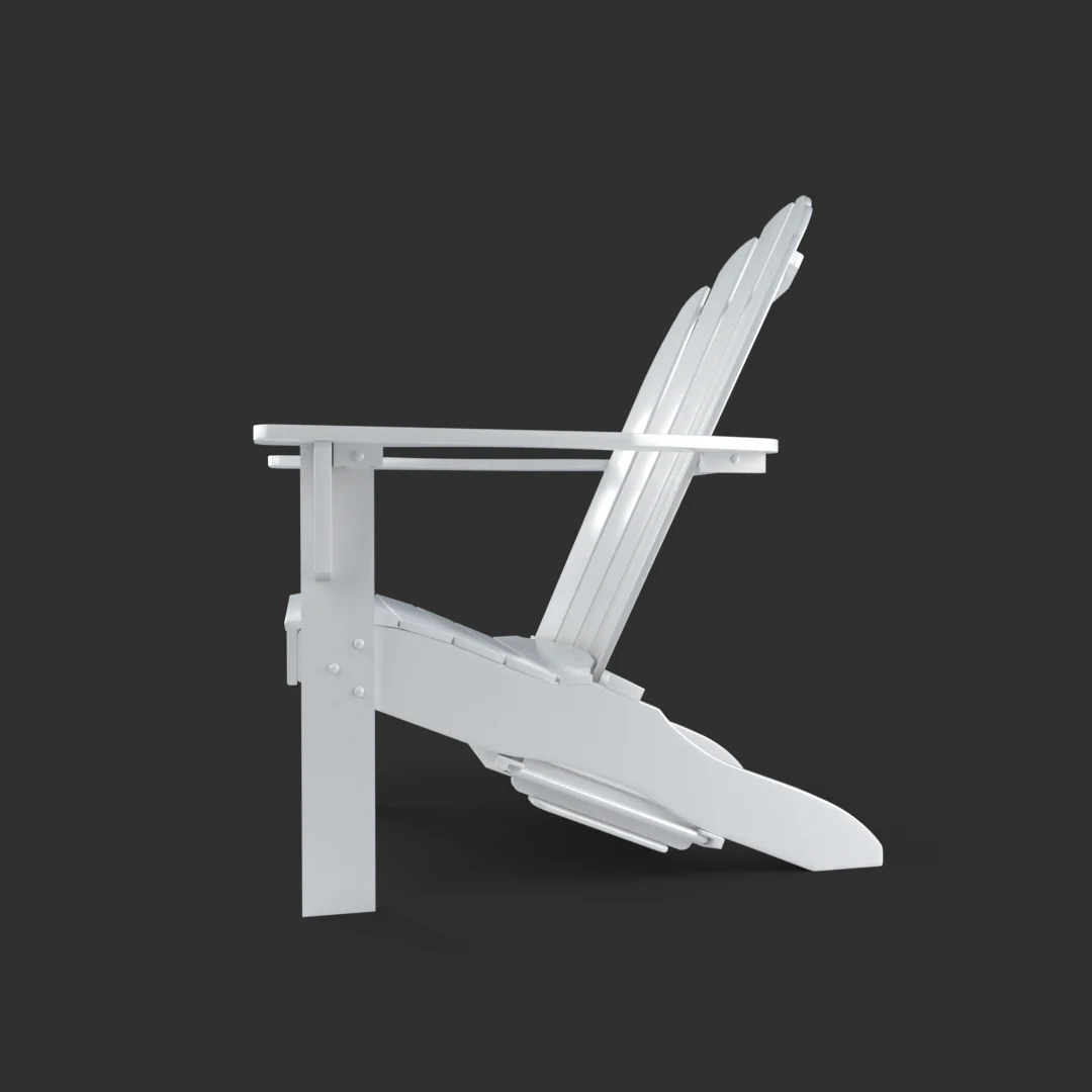 Moni Mahogany Wood White Adirondack Chair FREE Tray Table - Image 24