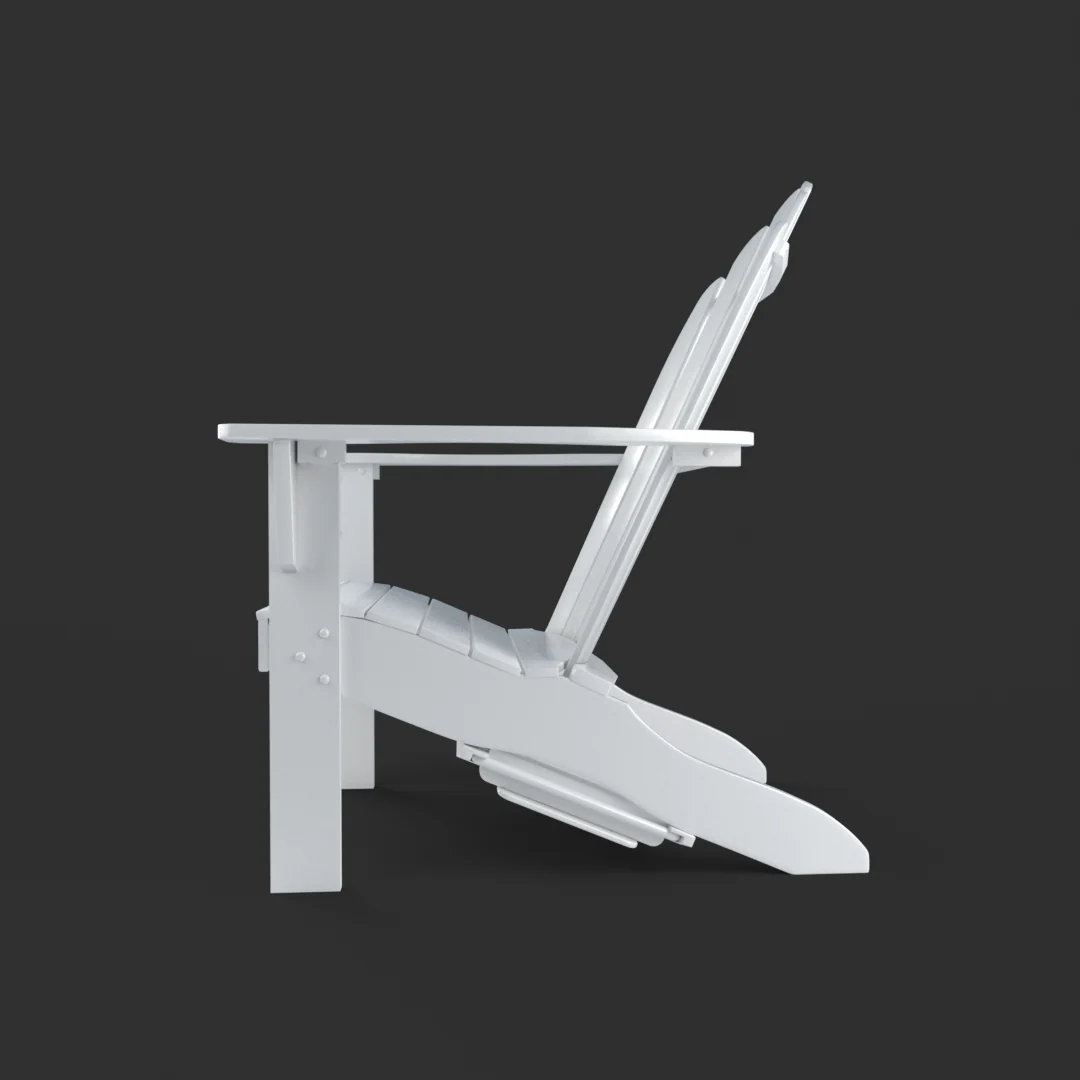 Moni Mahogany Wood White Adirondack Chair FREE Tray Table - Image 25