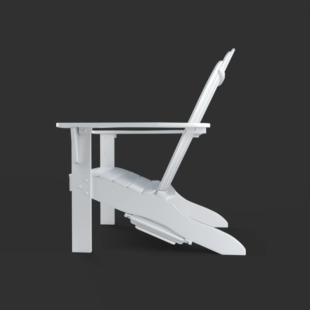 Moni Mahogany Wood White Adirondack Chair FREE Tray Table - Image 26