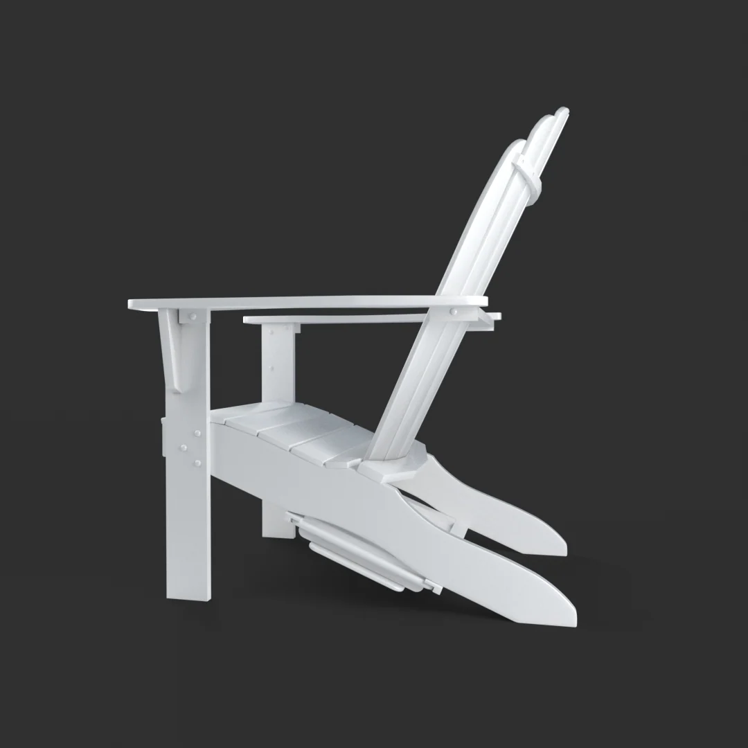 Moni Mahogany Wood White Adirondack Chair FREE Tray Table - Image 27