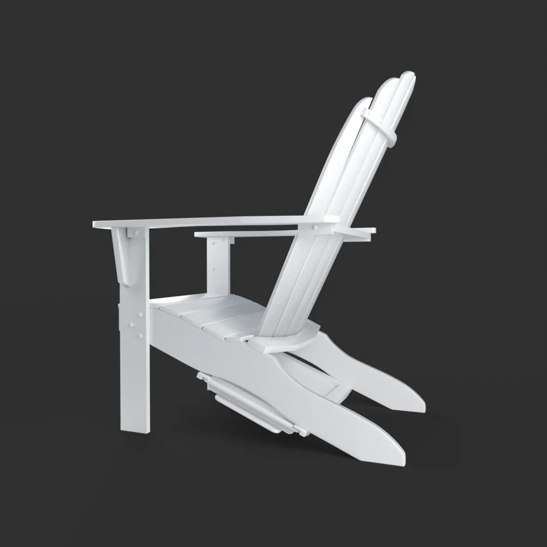 Moni Mahogany Wood White Adirondack Chair FREE Tray Table - Image 28