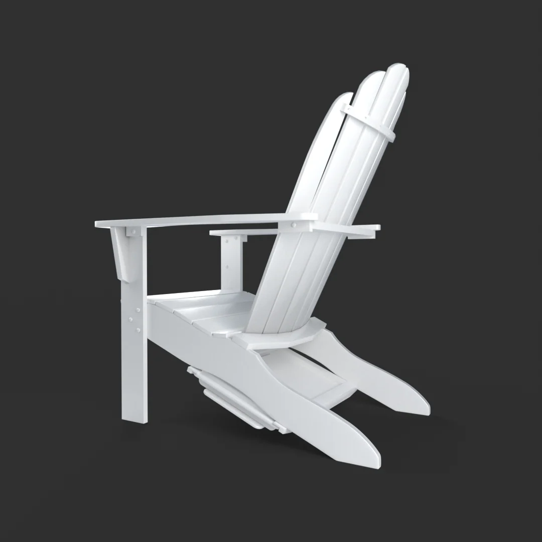 Moni Mahogany Wood White Adirondack Chair FREE Tray Table - Image 29