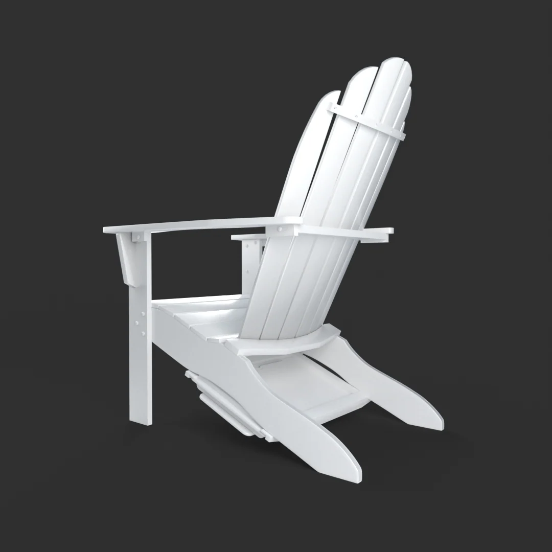 Moni Mahogany Wood White Adirondack Chair FREE Tray Table - Image 30