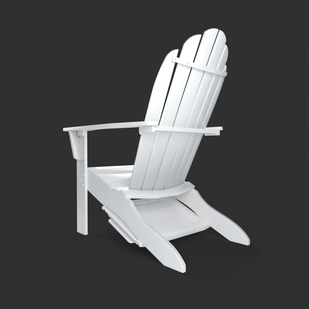 Moni Mahogany Wood White Adirondack Chair FREE Tray Table - Image 31