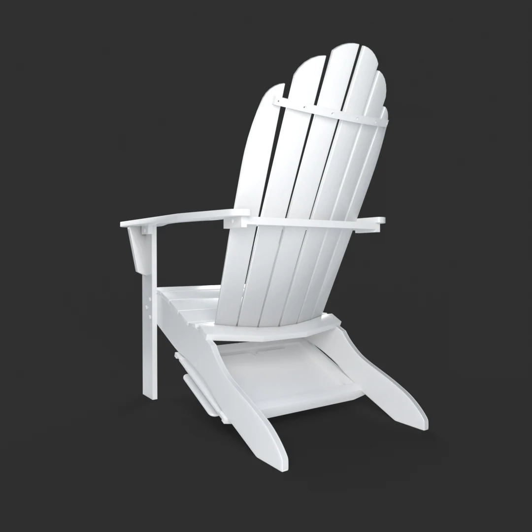 Moni Mahogany Wood White Adirondack Chair FREE Tray Table - Image 32