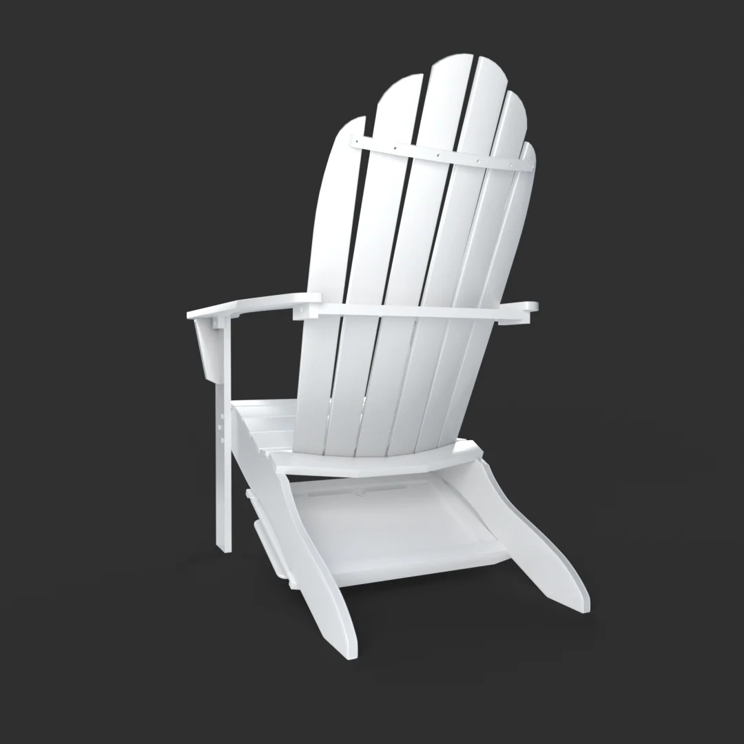 Moni Mahogany Wood White Adirondack Chair FREE Tray Table - Image 33