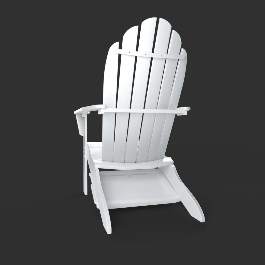 Moni Mahogany Wood White Adirondack Chair FREE Tray Table - Image 34