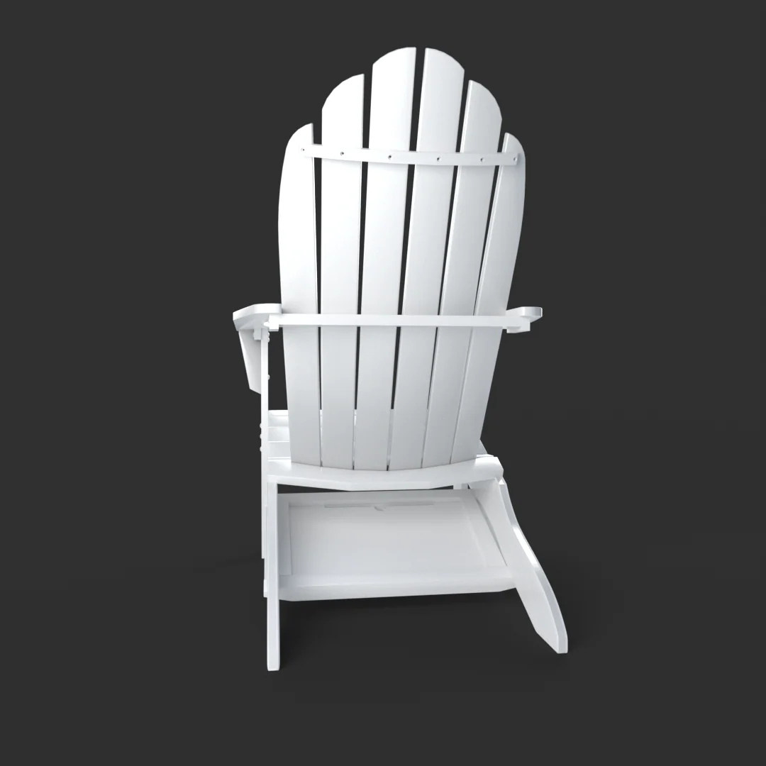 Moni Mahogany Wood White Adirondack Chair FREE Tray Table - Image 35