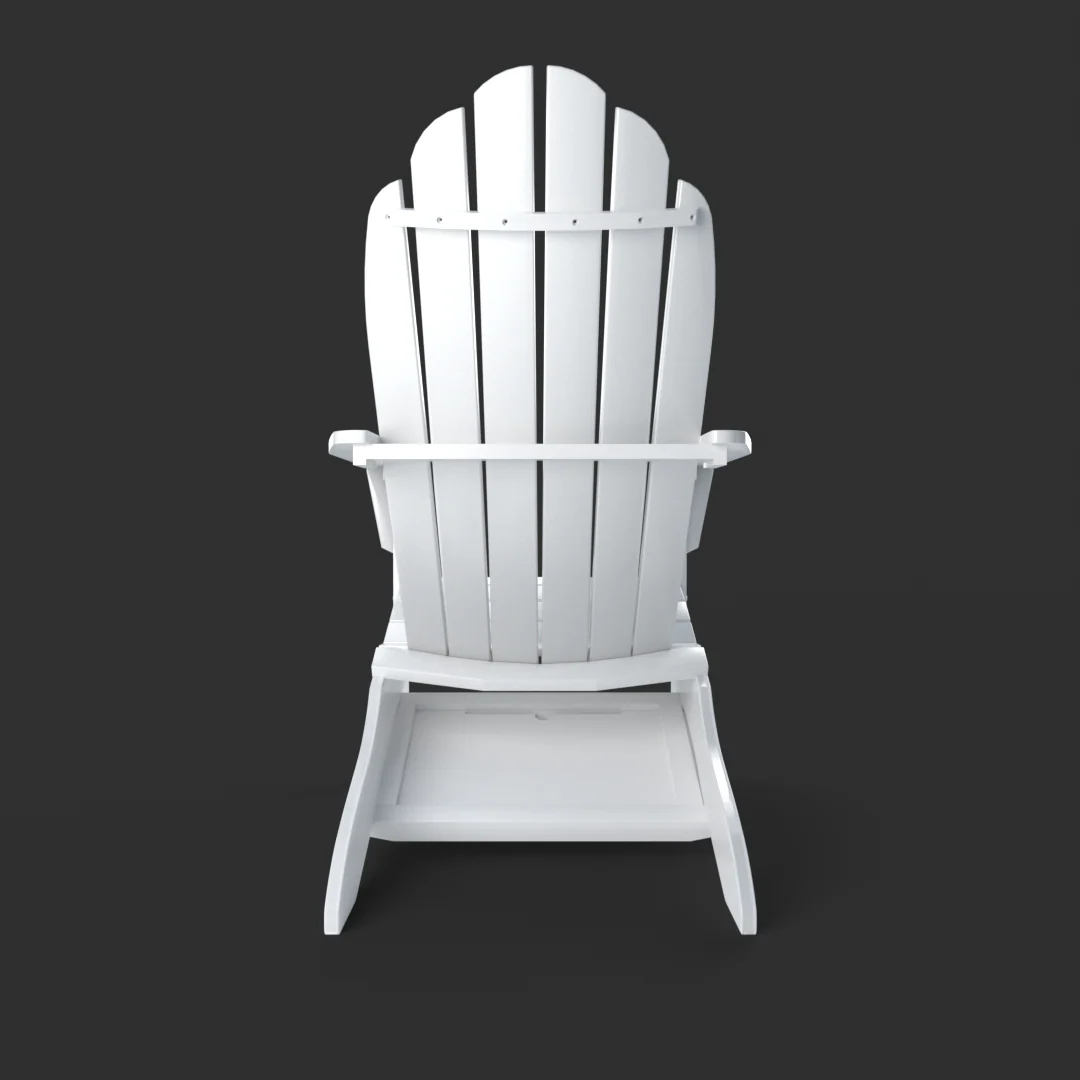 Moni Mahogany Wood White Adirondack Chair FREE Tray Table - Image 36