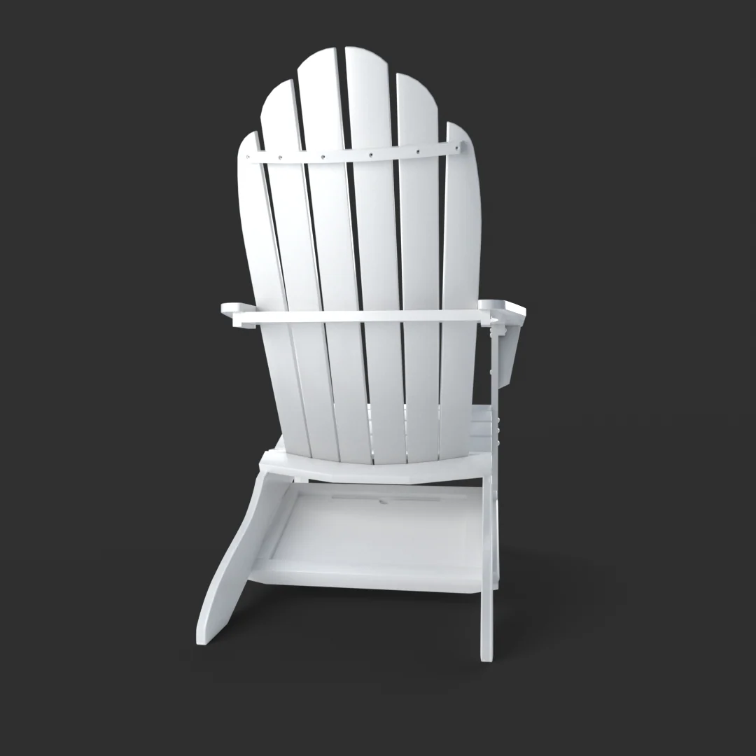 Moni Mahogany Wood White Adirondack Chair FREE Tray Table - Image 37