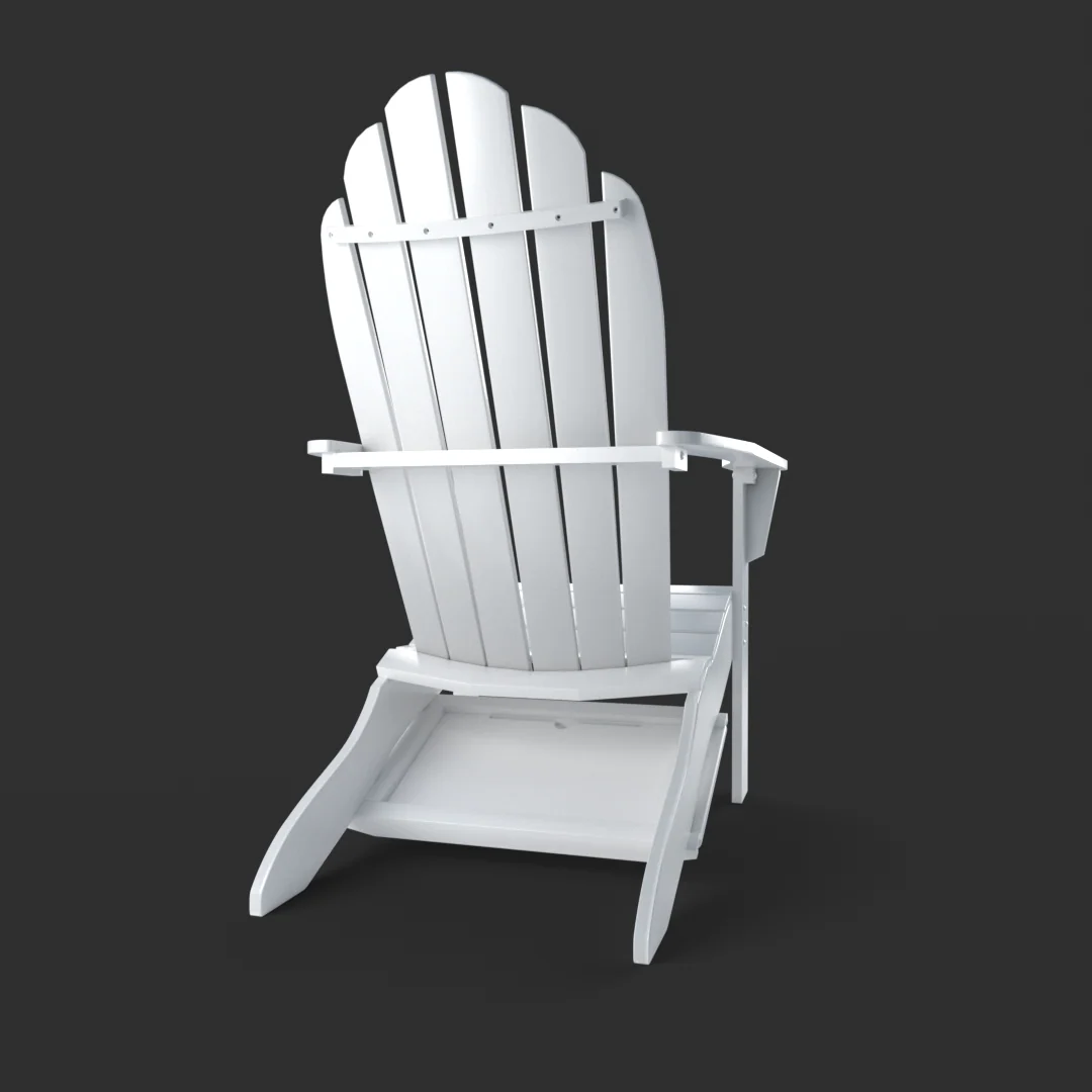 Moni Mahogany Wood White Adirondack Chair FREE Tray Table - Image 38