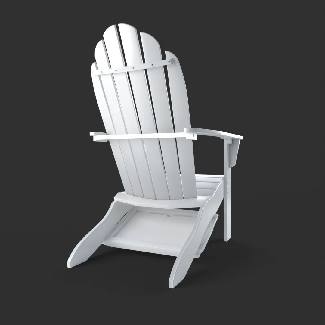 Moni Mahogany Wood White Adirondack Chair FREE Tray Table - Image 39