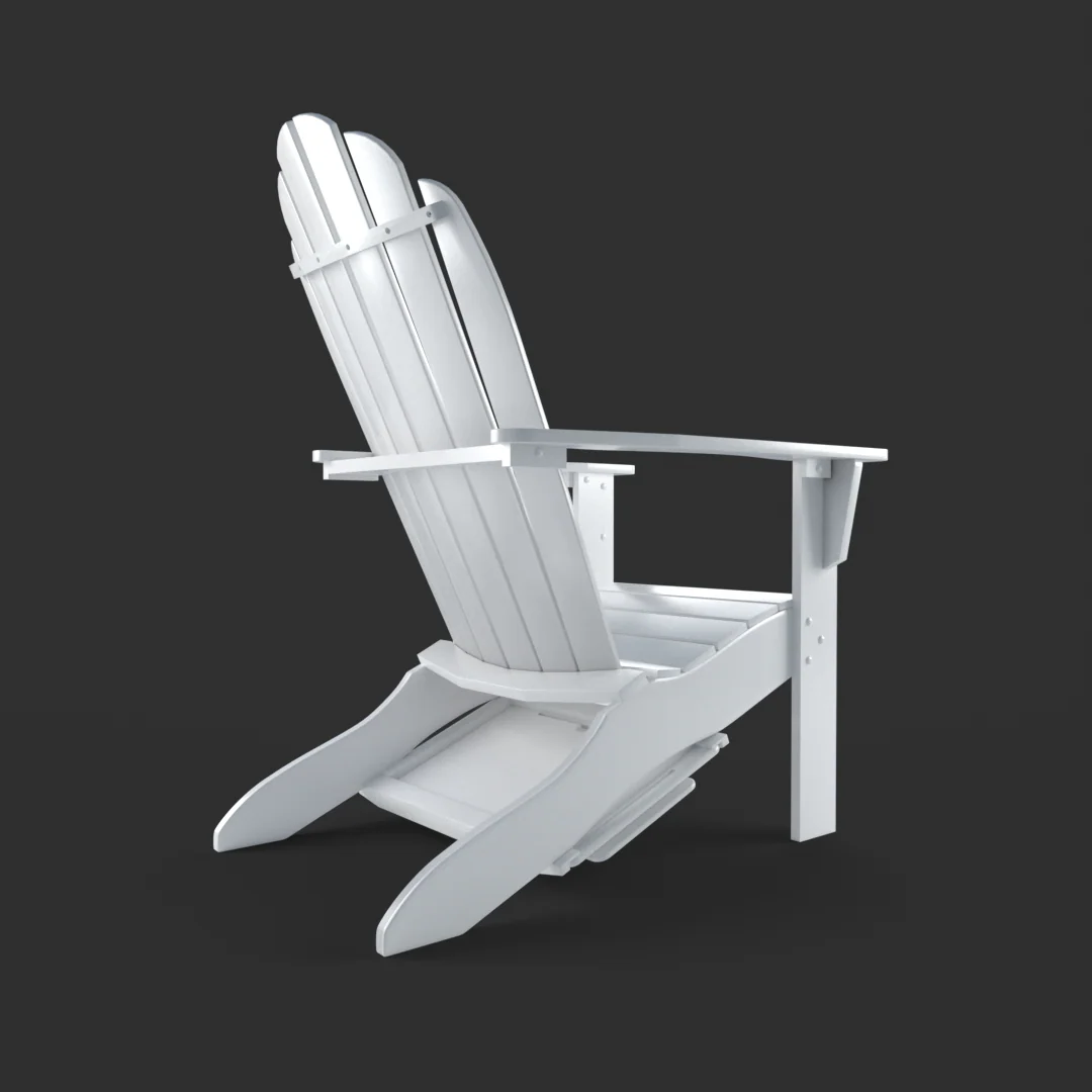 Moni Mahogany Wood White Adirondack Chair FREE Tray Table - Image 42