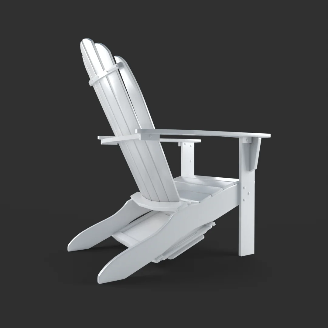 Moni Mahogany Wood White Adirondack Chair FREE Tray Table - Image 43