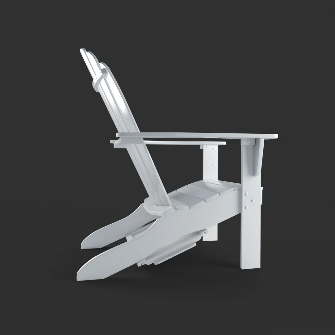 Moni Mahogany Wood White Adirondack Chair FREE Tray Table - Image 45