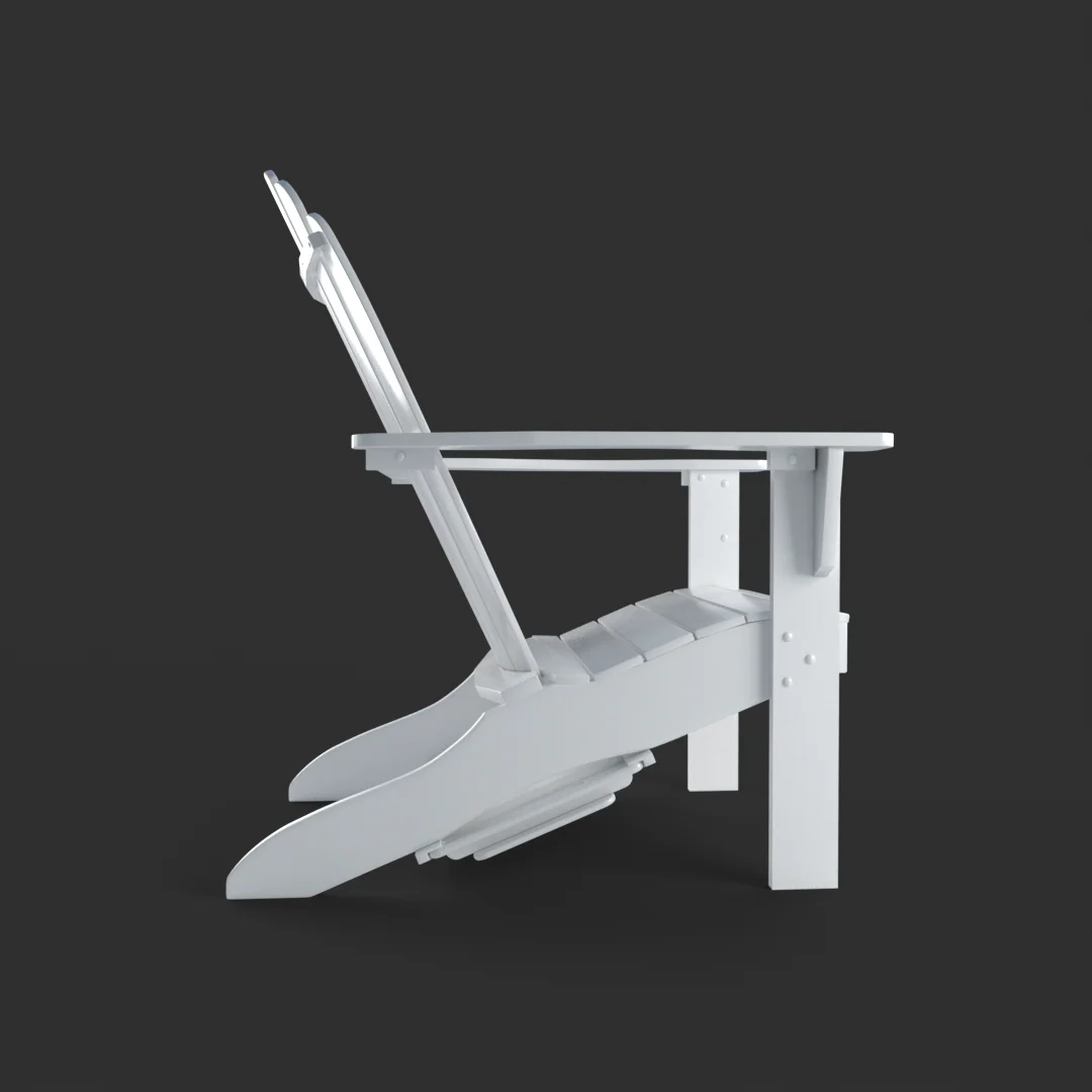 Moni Mahogany Wood White Adirondack Chair FREE Tray Table - Image 46